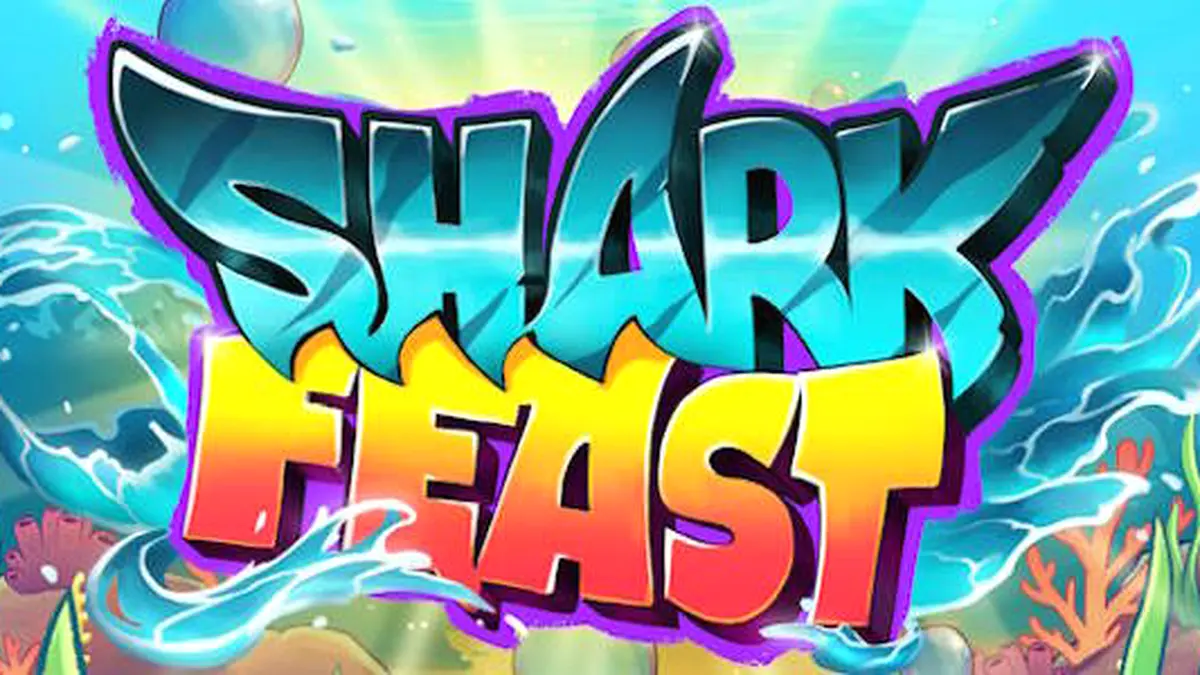 Pemandangan bawah laut yang penuh warna dalam permainan slot Shark Feast